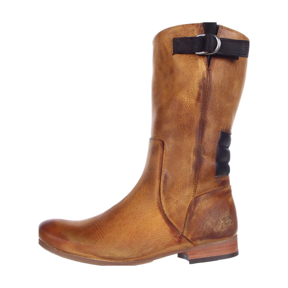 John Fluevog Women's Kipo Boot, Ochre Yellow/Black